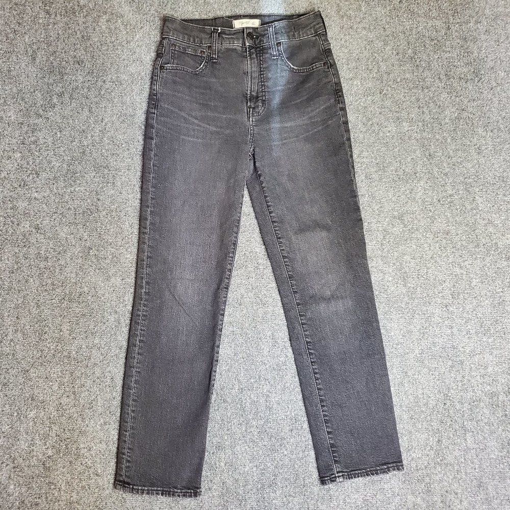Madewell Perfect Vintage Crop 25 (Meas 26x26 10.5" Rise) Faded Black Jeans A15